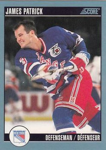 #203 James Patrick - New York Rangers - 1992-93 Score Canadian Hockey