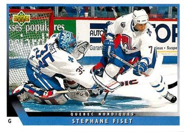 #203 Stephane Fiset - Quebec Nordiques - 1993-94 Upper Deck Hockey
