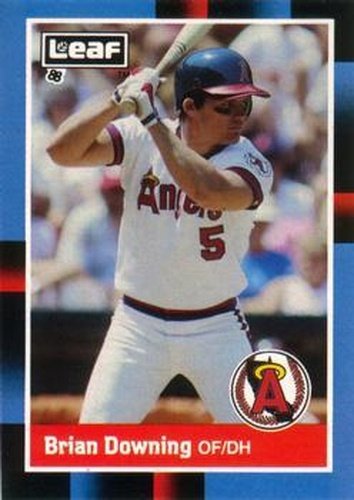 #203 Brian Downing - California Angels - 1988 Leaf Baseball