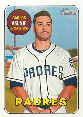 #203 Carlos Asuaje - San Diego Padres - 2018 Topps Heritage Baseball