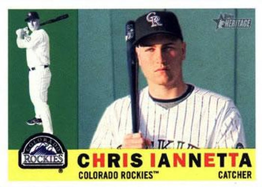 #203 Chris Iannetta - Colorado Rockies - 2009 Topps Heritage Baseball