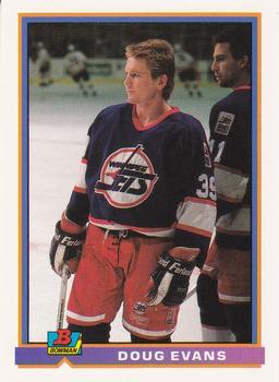 #203 Doug Evans - Winnipeg Jets - 1991-92 Bowman Hockey