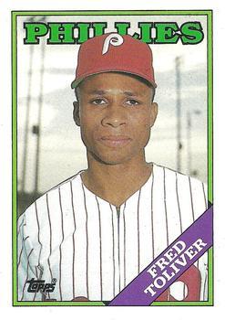 #203 Fred Toliver - Philadelphia Phillies - 1988 Topps Baseball