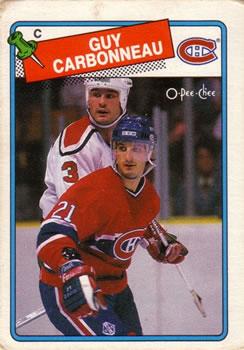 #203 Guy Carbonneau - Montreal Canadiens - 1988-89 O-Pee-Chee Hockey