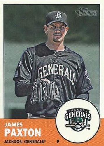 #203 James Paxton - Jackson Generals - 2012 Topps Heritage Minor League Baseball