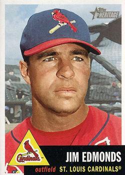 #203 Jim Edmonds - St. Louis Cardinals - 2002 Topps Heritage Baseball