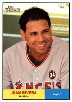 #203 Juan Rivera - Los Angeles Angels - 2010 Topps Heritage Baseball