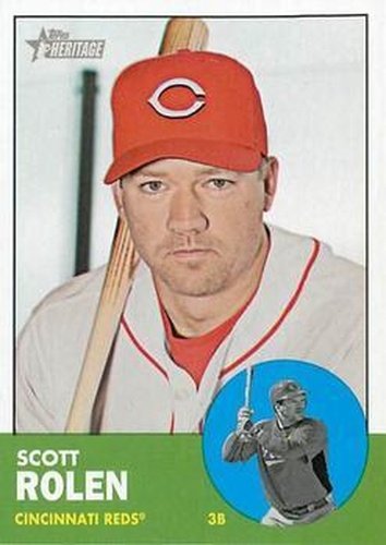 #203 Scott Rolen - Cincinnati Reds - 2012 Topps Heritage Baseball