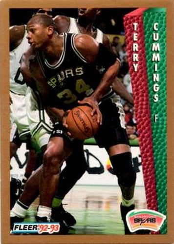 #203 Terry Cummings - San Antonio Spurs - 1992-93 Fleer Basketball