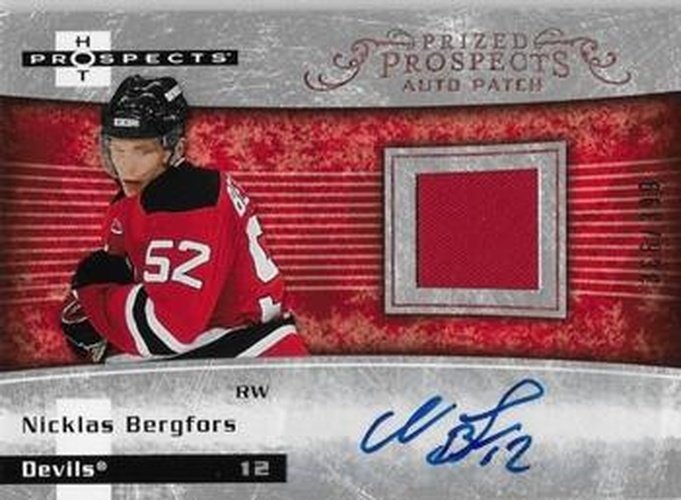 #203 Nicklas Bergfors - New Jersey Devils - 2007-08 Fleer Hot Prospects Hockey