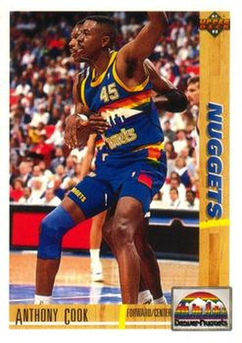 #203 Anthony Cook - Denver Nuggets - 1991-92 Upper Deck Basketball