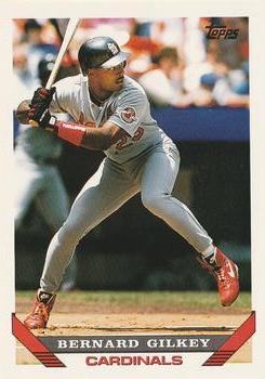 #203 Bernard Gilkey - St. Louis Cardinals - 1993 Topps Baseball