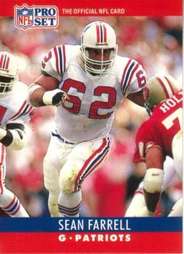 #203 Sean Farrell - New England Patriots - 1990 Pro Set Football