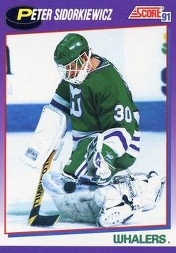 #203 Peter Sidorkiewicz - Hartford Whalers - 1991-92 Score American Hockey
