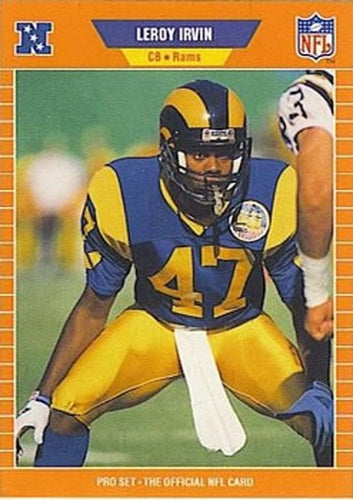 #203 LeRoy Irvin - Los Angeles Rams - 1989 Pro Set Football
