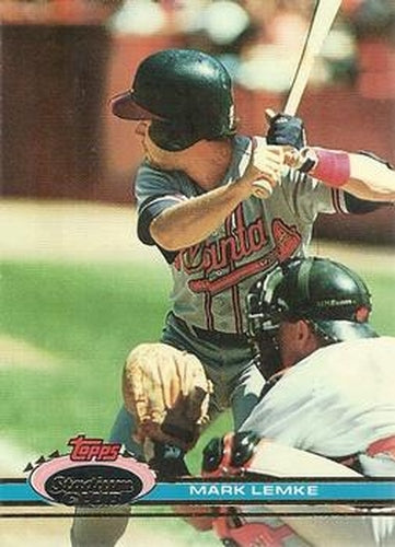 #203 Mark Lemke - Atlanta Braves - 1991 Stadium Club Baseball