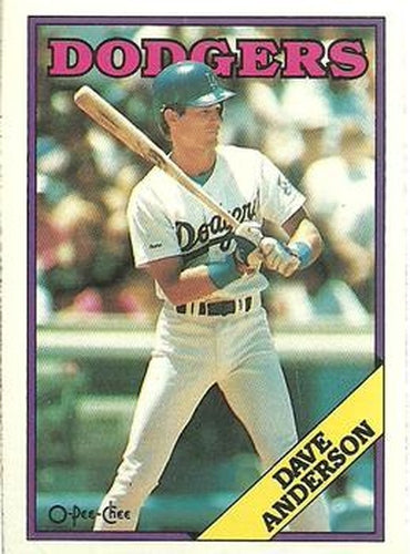 #203 Dave Anderson - Los Angeles Dodgers - 1988 O-Pee-Chee Baseball