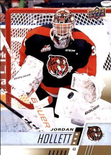 #203 Jordan Hollett - Medicine Hat Tigers - 2017-18 Upper Deck CHL Hockey