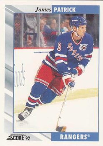 #203 James Patrick - New York Rangers - 1992-93 Score USA Hockey