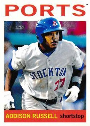#203a Addison Russell - Stockton Ports - 2013 Topps Heritage Minor League Baseball
