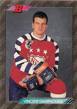 #203b Vincent Damphousse - Edmonton Oilers - 1992-93 Bowman Hockey