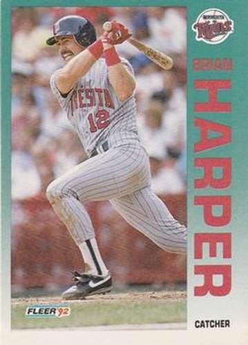 #204 Brian Harper - Minnesota Twins - 1992 Fleer Baseball