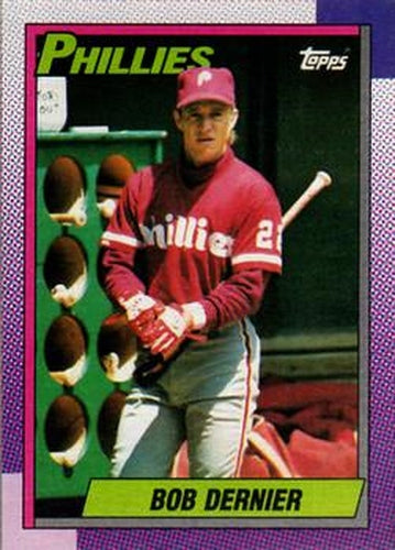 #204 Bob Dernier - Philadelphia Phillies - 1990 Topps Baseball