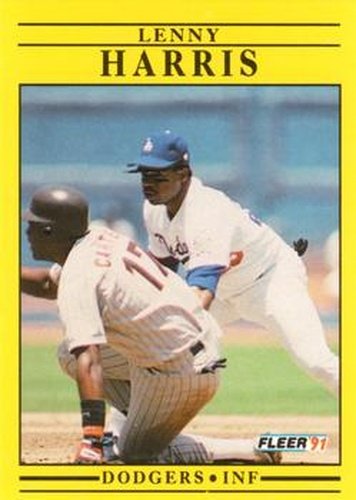 #204 Lenny Harris - Los Angeles Dodgers - 1991 Fleer Baseball