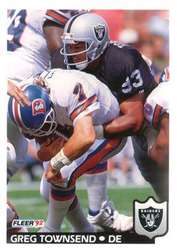 #204 Greg Townsend - Los Angeles Raiders - 1992 Fleer Football