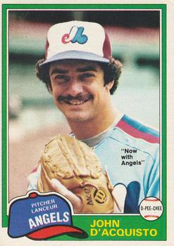 #204 John D'Acquisto - California Angels - 1981 O-Pee-Chee Baseball