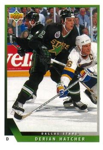 #204 Derian Hatcher - Dallas Stars - 1993-94 Upper Deck Hockey