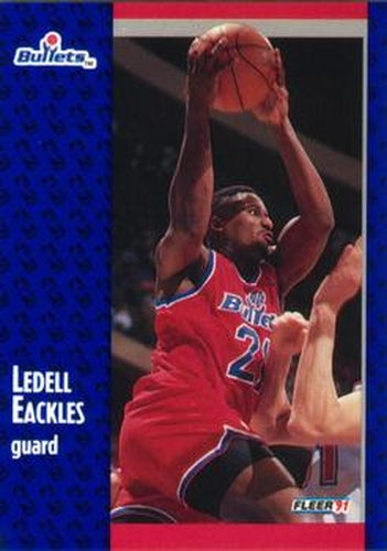 #204 Ledell Eackles - Washington Bullets - 1991-92 Fleer Basketball