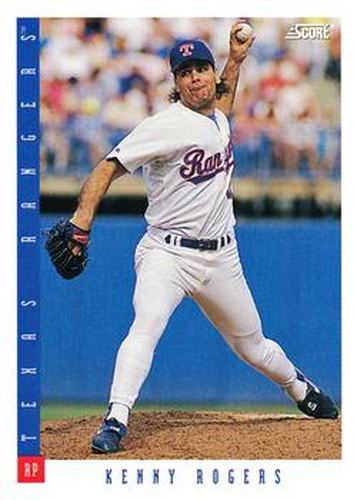 #204 Kenny Rogers - Texas Rangers - 1993 Score Baseball