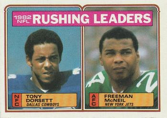 #204 1982 Rushing Leaders - Tony Dorsett / Freeman McNeil - Dallas Cowboys / New York Jets - 1983 Topps Football