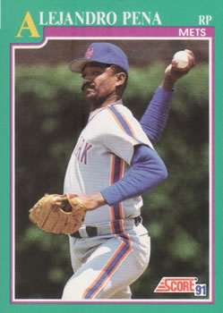 #204 Alejandro Pena - New York Mets - 1991 Score Baseball