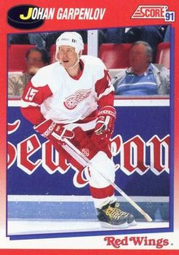 #204 Johan Garpenlov - Detroit Red Wings - 1991-92 Score Canadian Bilingual Hockey