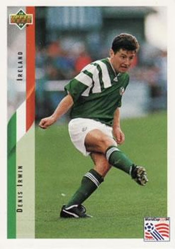 #204 Denis Irwin - Ireland - 1994 Upper Deck World Cup Contenders English/Spanish Soccer