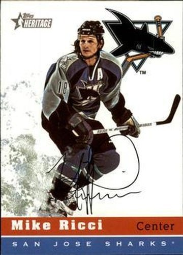 #204 Mike Ricci - San Jose Sharks - 2000-01 Topps Heritage Hockey