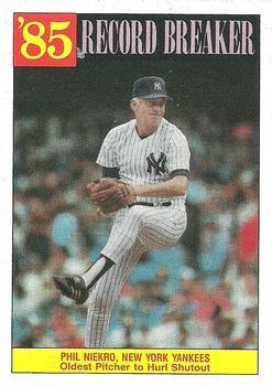 #204 Phil Niekro - New York Yankees - 1986 Topps Baseball