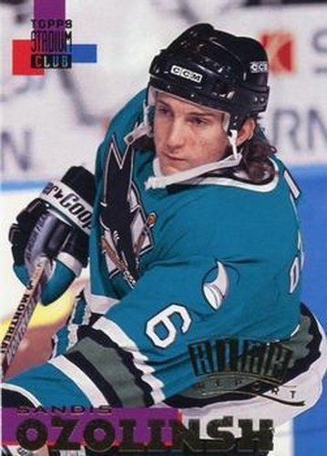 #204 Sandis Ozolinsh - San Jose Sharks - 1994-95 Stadium Club Hockey