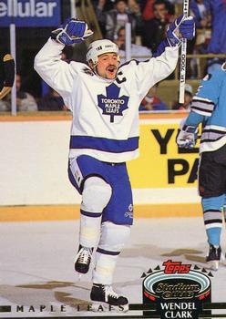 #204 Wendel Clark - Toronto Maple Leafs - 1992-93 Stadium Club Hockey