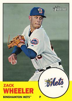 #204 Zack Wheeler - Binghamton Mets - 2012 Topps Heritage Minor League Baseball