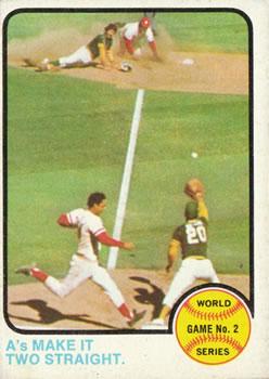 #204 World Series Game No. 2 - A's Make It Two Straight - Oakland Athletics / Cincinnati Reds - 1973 Topps Baseball