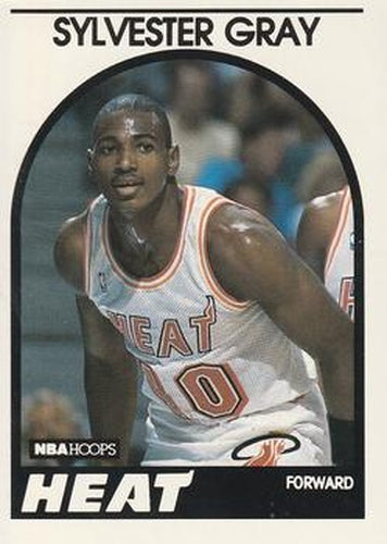 #204 Sylvester Gray - Miami Heat - 1989-90 Hoops Basketball