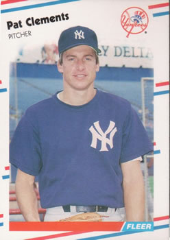 #204 Pat Clements - New York Yankees - 1988 Fleer Baseball