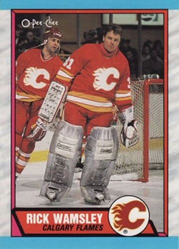 #204 Rick Wamsley - Calgary Flames - 1989-90 O-Pee-Chee Hockey