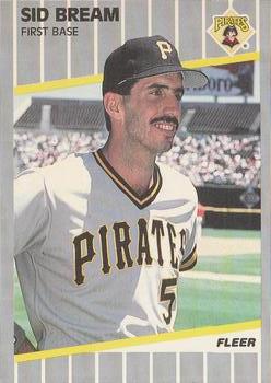 #204 Sid Bream - Pittsburgh Pirates - 1989 Fleer Baseball