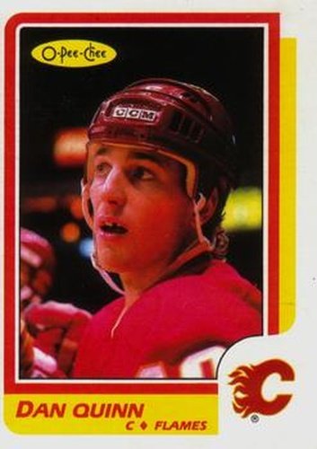 #204 Dan Quinn - Calgary Flames - 1986-87 O-Pee-Chee Hockey