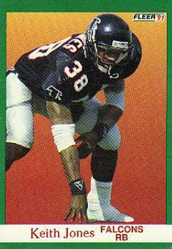 #204 Keith Jones - Atlanta Falcons - 1991 Fleer Football