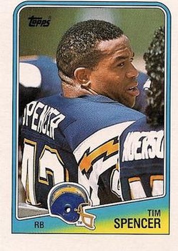 #204 Tim Spencer - San Diego Chargers - 1988 Topps Football